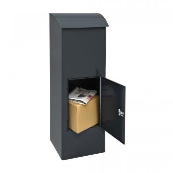 Preview: Paketbriefkasten Mefa Beech 458 Anthrazit RAL 7016 Entnahme von hinten